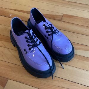 Purple chunky oxfords